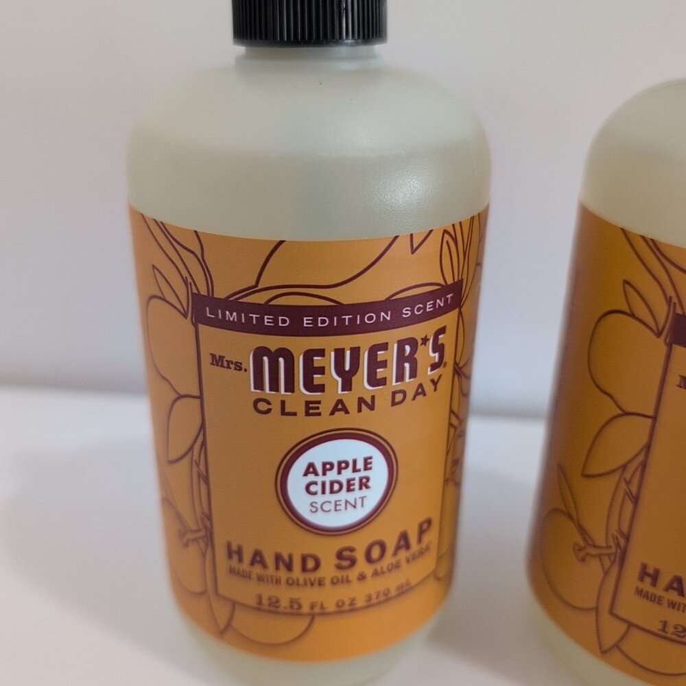 Mrs. Meyer's Clean Day Liquid Hand Soap Apple Cider 12.5 Ounce Bottles 3 Pack - Picture 2 of 4